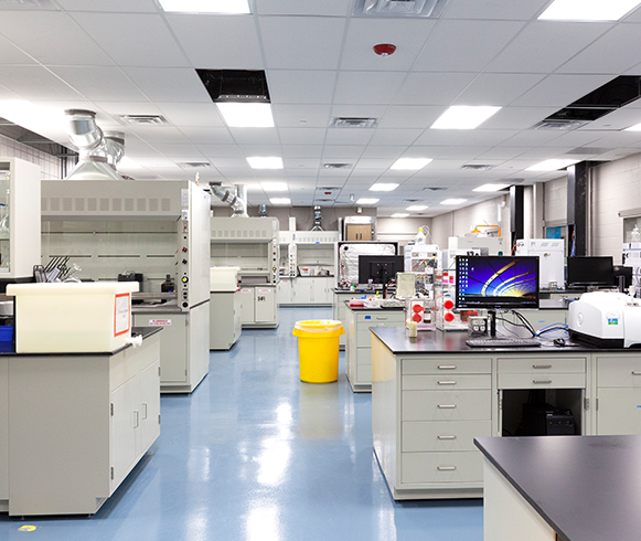 Interior view of laboratories at Biomerics
