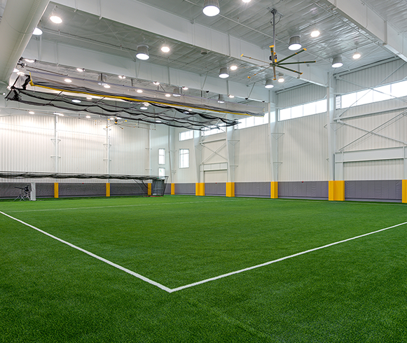 Interior view of turf field at the Draper Recreation Center