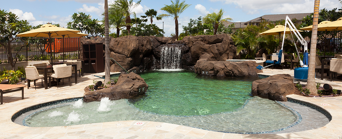 Exterior view of pool at the Embassy Suites by Hilton, Oahu Kapolei