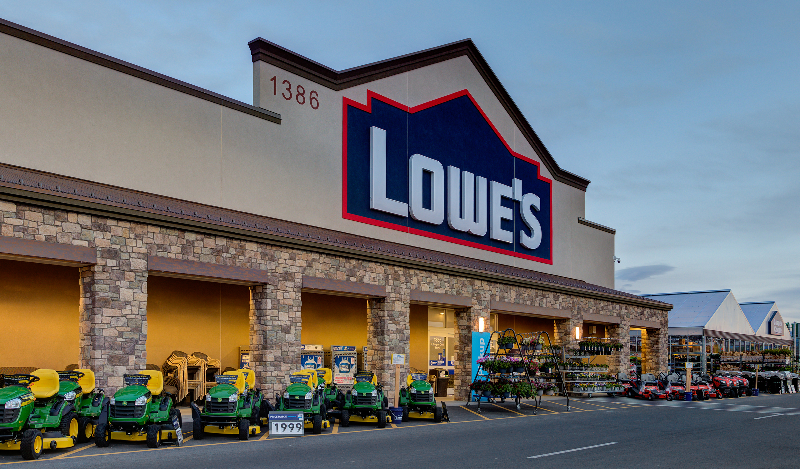 Exterior view of Lowe's