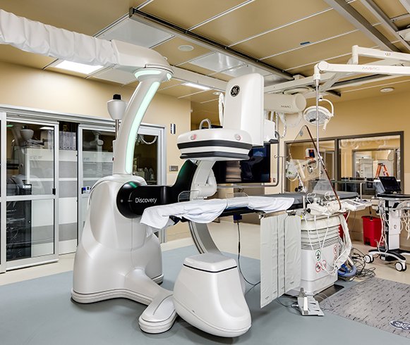 Interior view of diagnostics room at the McKenzie-Willamette Medical Center