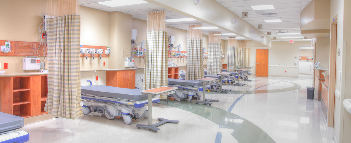 Multiple hospital beds in the Portneuf Medical Center