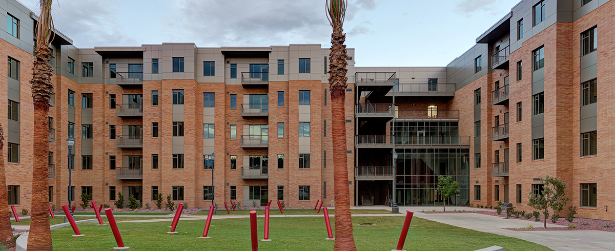Exterior view of the Campus View Suites at Utah Tech University