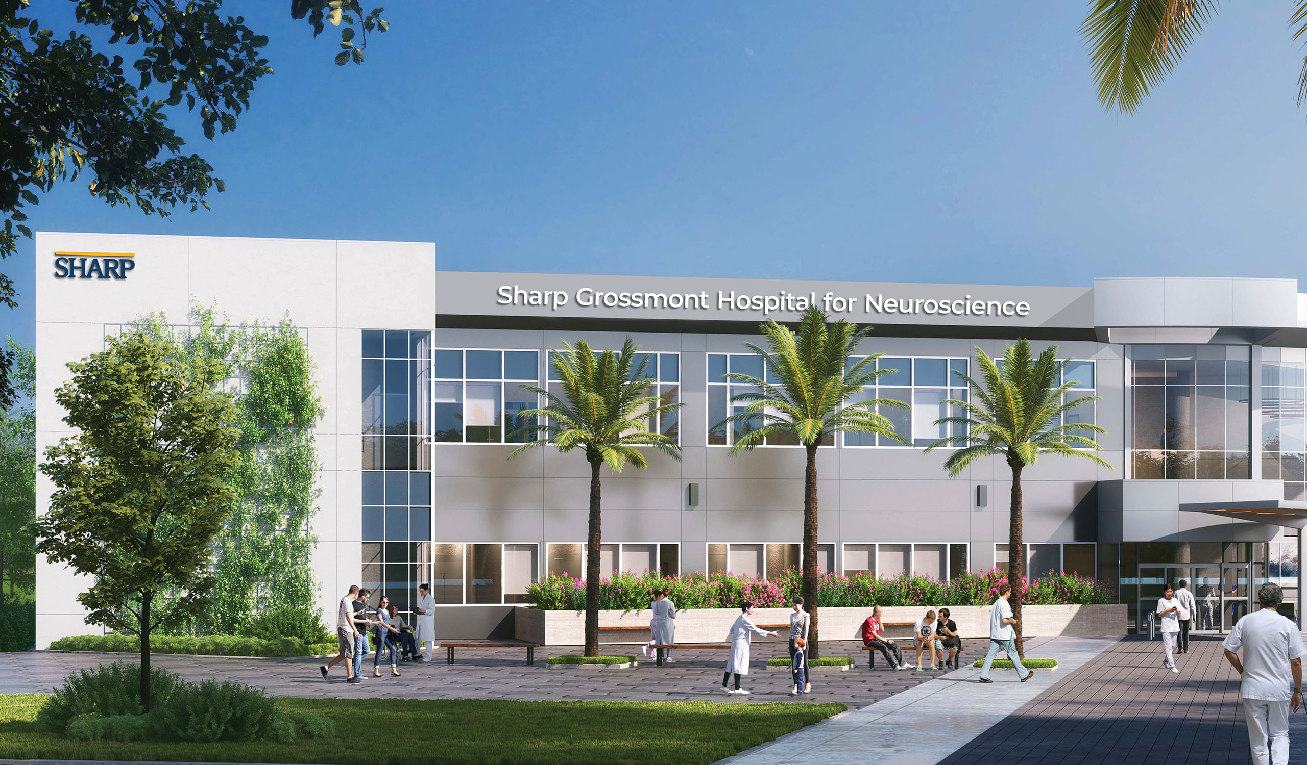 Facade of Sharp Grossman Hospital for Neuroscience