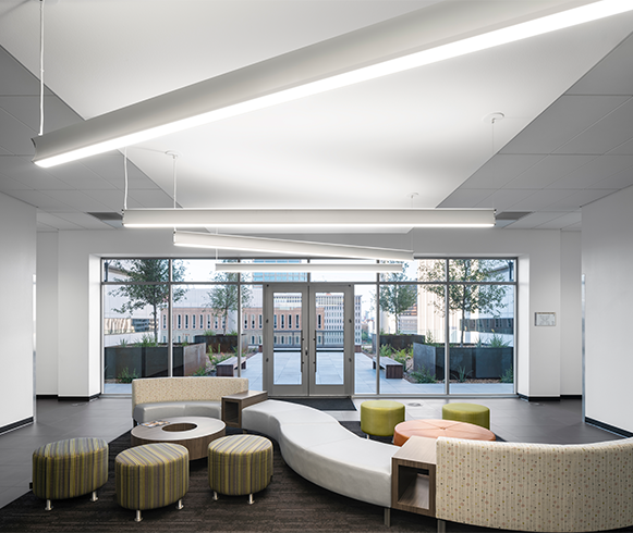 Interior view of seating area at Maricopa County 225 W. Madison
