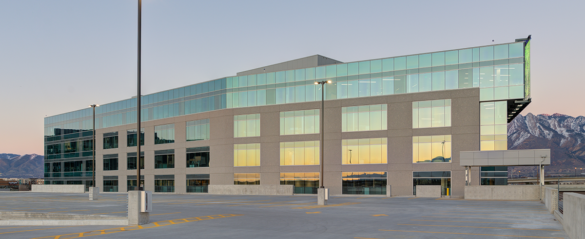 Exterior view of 5300 Center from roof of parking garage