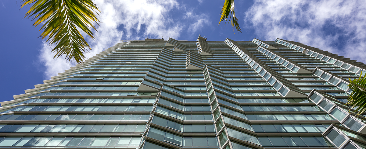 Exterior view of Ae'o Ward Village's façade
