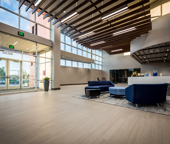 Interior view of reception area at Biomerics