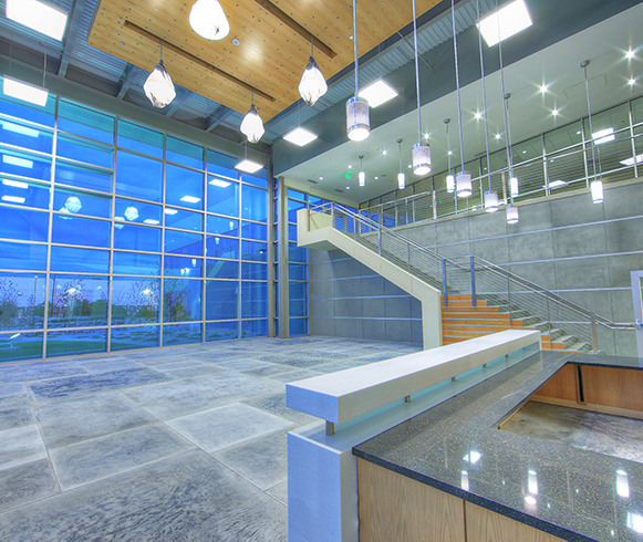 Interior view of entrance area at Bishops' Central Storehouse