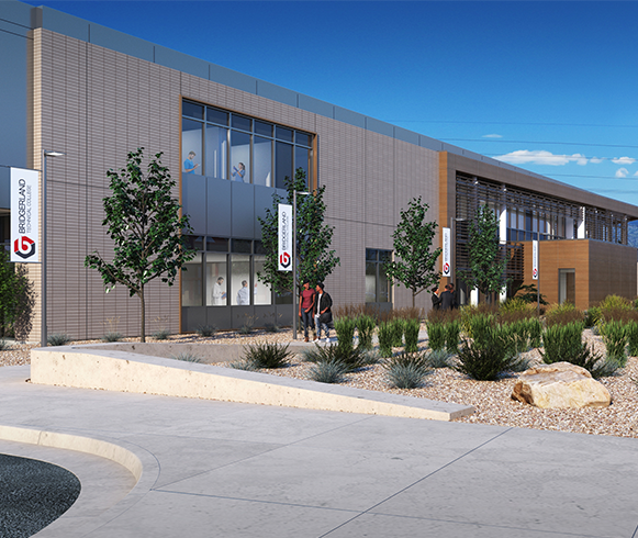 Exterior view of Health Sciences Building at Bridgeland Technical College
