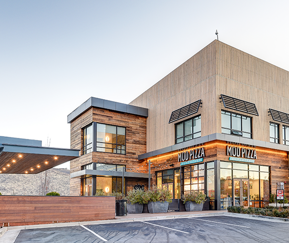 Exterior view of MOD Pizza at Canyon Corners