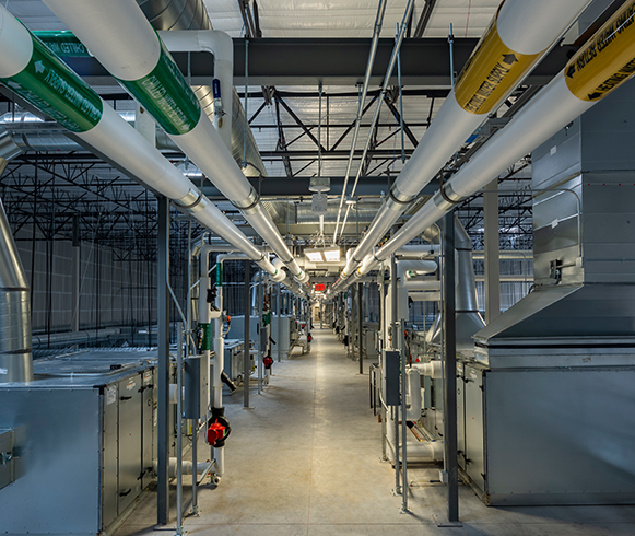 Interior view of the Central Admixture Pharmacy HVAC systems
