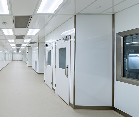 Interior view of cleanrooms inside the Central Admixture Pharmacy
