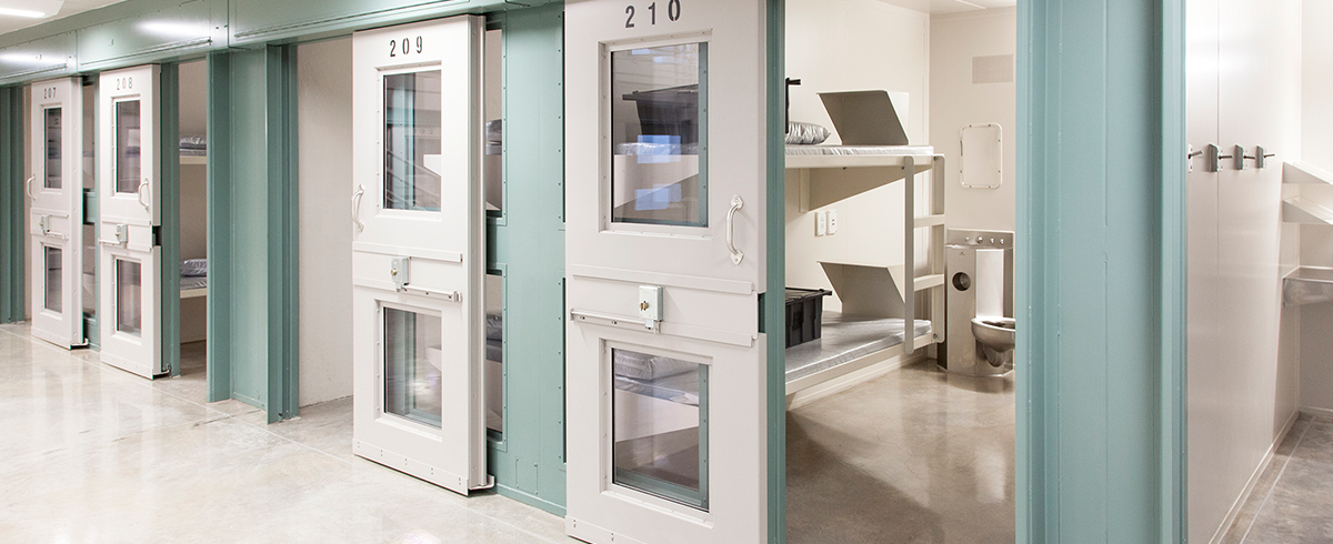 Interior view of cells inside the Central Utah Correctional Facility
