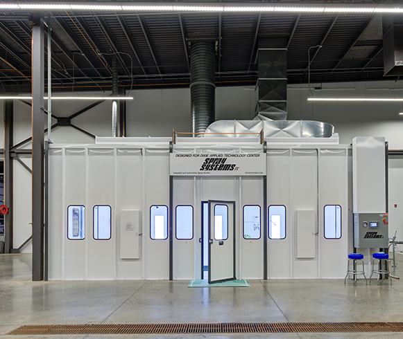 Interior view of workspace in the Dixie Technology College