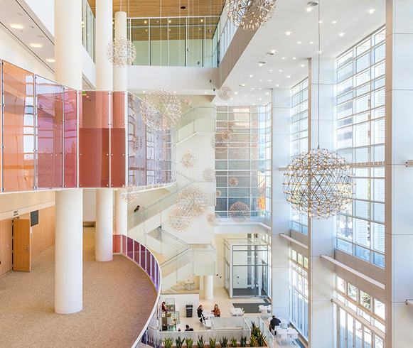Interior view of second floor balcony in the Eccles Theater