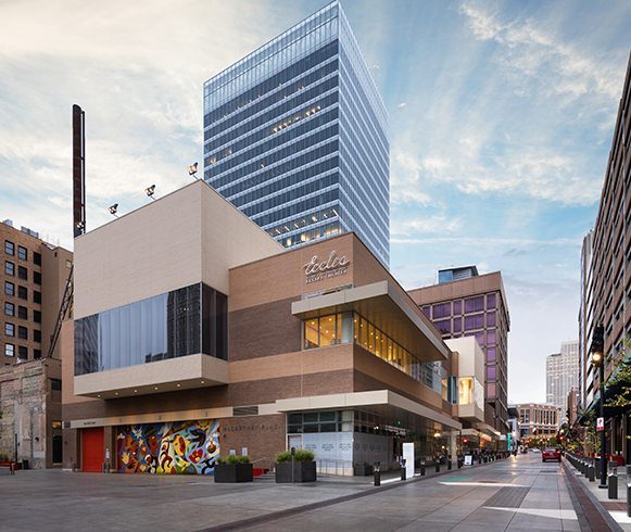 Exterior street view of the Eccles Theater
