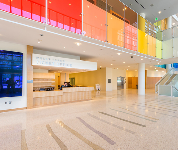 Interior view of the ticket office in the Eccles Theater