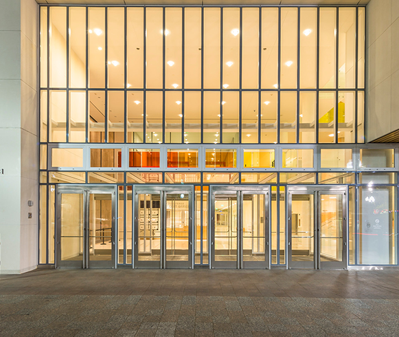 Exterior view of the entrance to the Eccles Theater