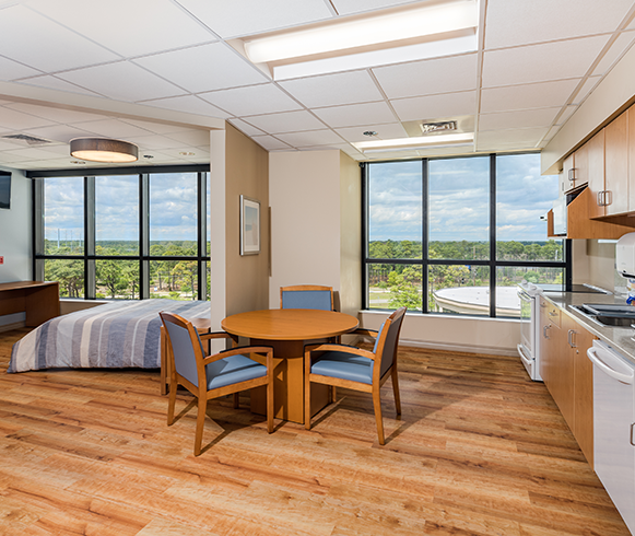 Interior rendering of patient room inside the Grand Strand Medical Center