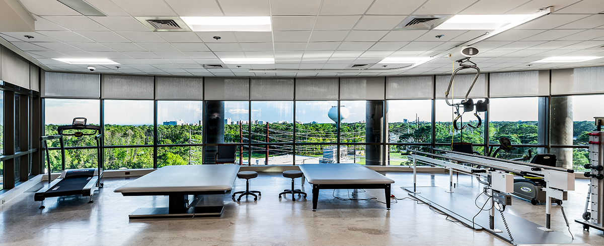 Interior view of physical therapy room in the Grand Strand Medical Center