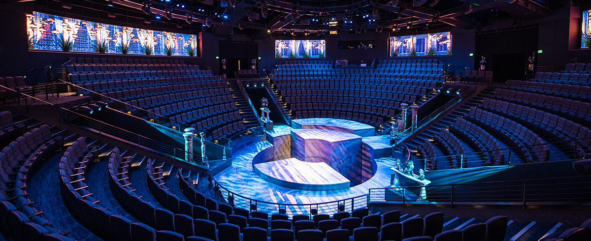 Interior view of finished Hale Centre Theatre