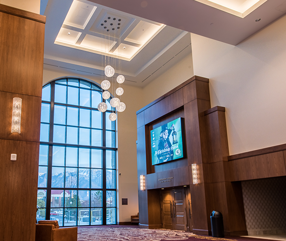 Interior view of entrance to the Hale Centre Theatre