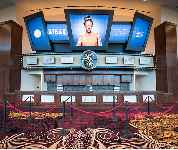 Interior view of the Hale Centre Theatre ticket and concession booth
