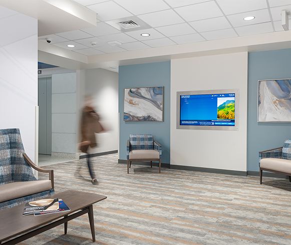Interior view of waiting area in the Healthpeak Centennial MOB
