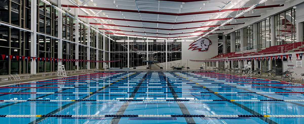 Interior view of the Swimming pool at the Human Performance Center at Utah Tech University