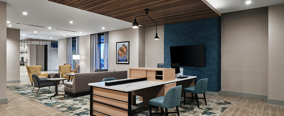View of interior lounge at Hyatt Place Scottsdale North
