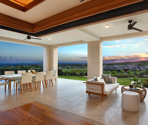 Interior view of the Kainani Villas