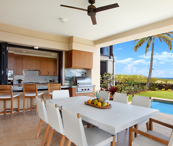 Interior view of the Kainani Villas