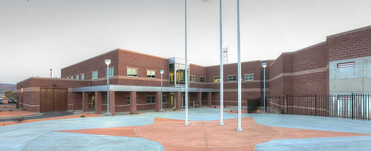 Interior view of courtyard at the Central Utah Correctional Facility
