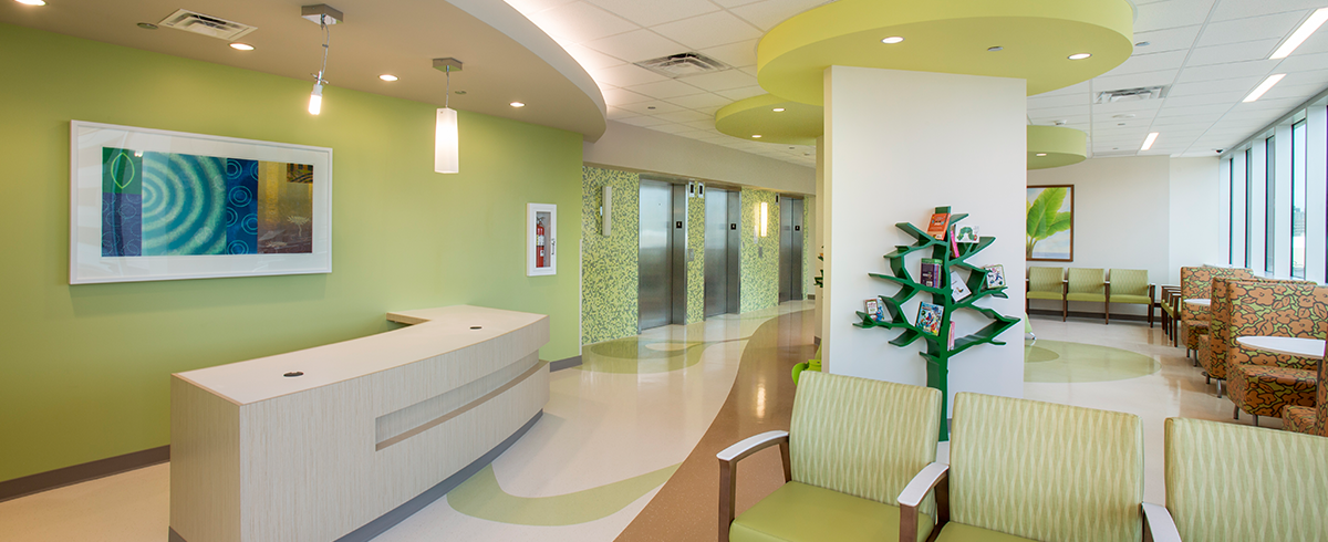 Interior view of waiting room inside the Kapi’olani Medical Center for Women and Children
