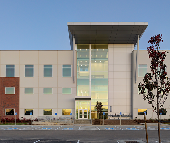 Exterior view of the L3Harris Technologies, Building G