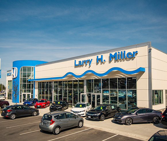 Exterior view of entrance to the Larry H. Miller Honda