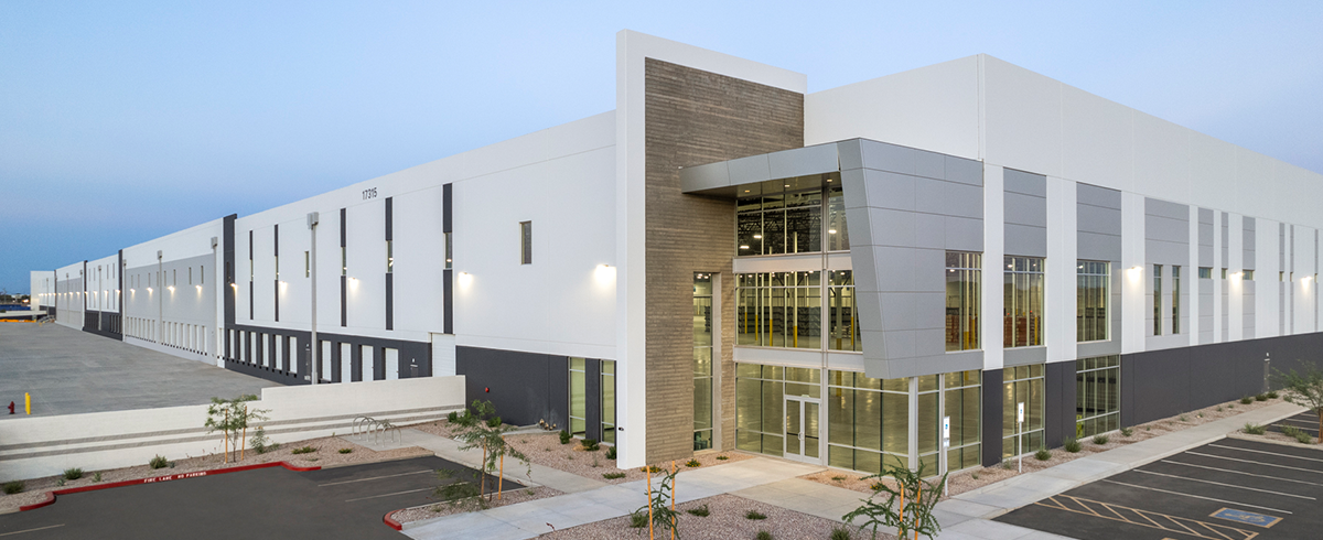 Exterior view of the Lakin Industrial Park, Building A