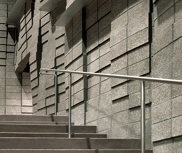 Interior view of staircase in the Mesa Community College Performing Arts Center