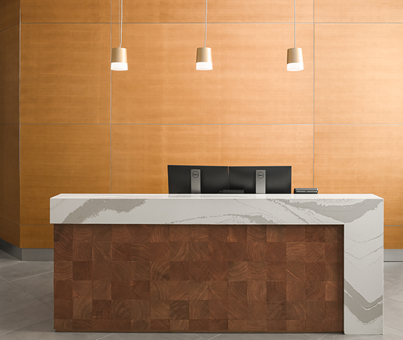 Interior view of receptionist desk at Maricopa County 301 W. Jefferson