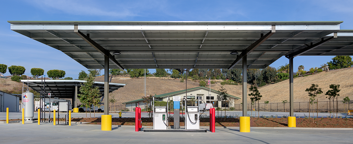 Exterior view of fuel station at the Moulton Niguel Water District