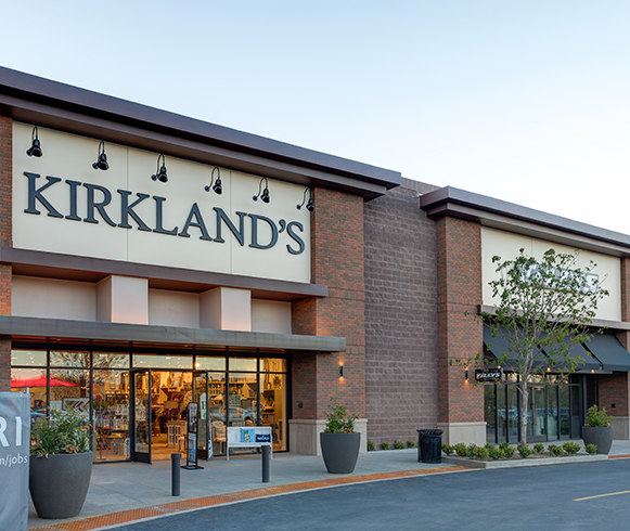 Exterior view of store entrances at Mountain View Village