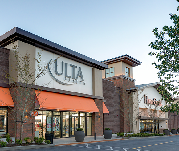 Exterior view of Mountain View Village stores