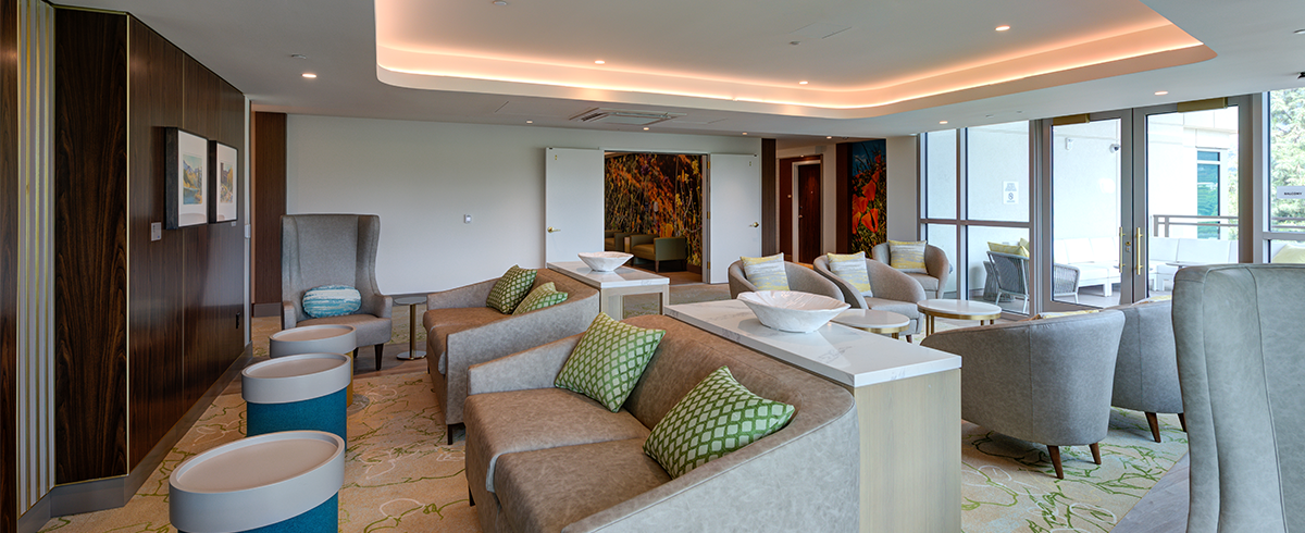 Interior view of lounge at the New Hope Village Hotel