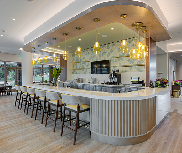 Interior view of the bar at the New Hope Village Hotel