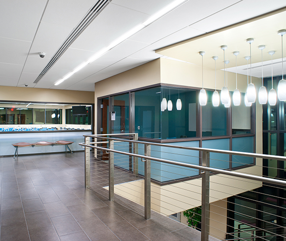 Interior view of hallway in the Central Utah Correctional Facility