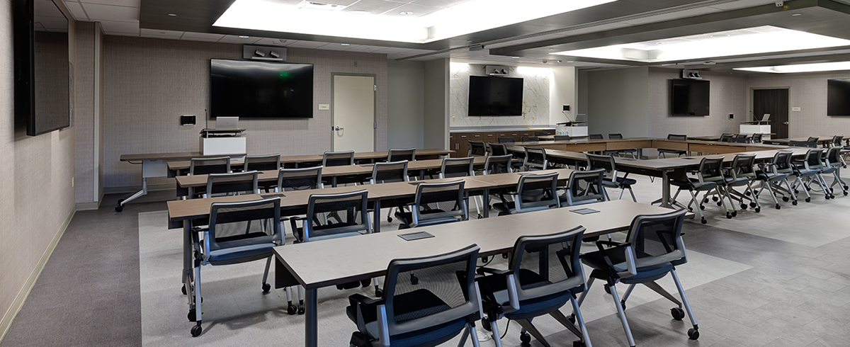 Interior view of classroom inside the Presbyterian St. Luke's Medical Center