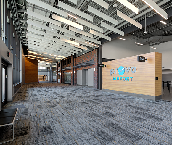 Interior view of entrance to the Provo Airport