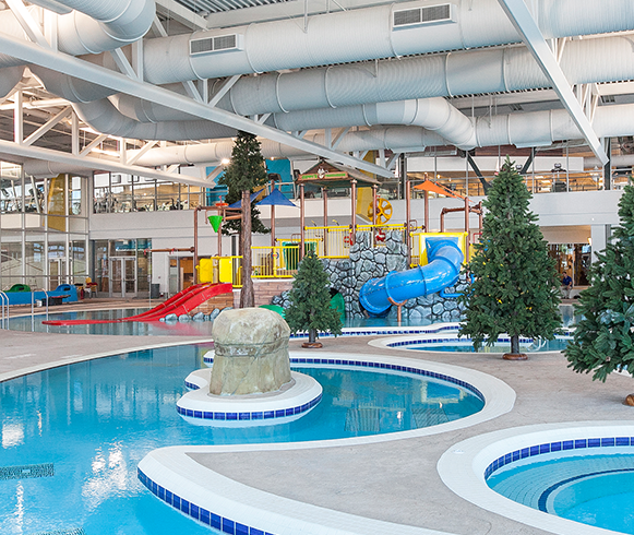 Interior view of waterpark at the Provo Recreation Center