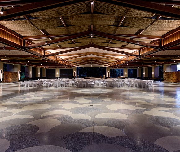 Interior view of banquet hall at the Ritz-Carlton at Kapalua.